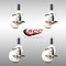 Service Caster 3 Inch 316SS Nylon Wheel Swivel 3/4 Inch Expanding Stem Caster Set Brake SCC SCC-SS316EX20S314-NYS-TLB-34-4 - alternate 2